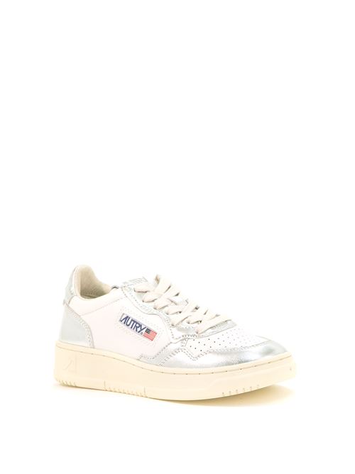 White and silver low sneakers AUTRY | AULW WB18WHT/SILVER